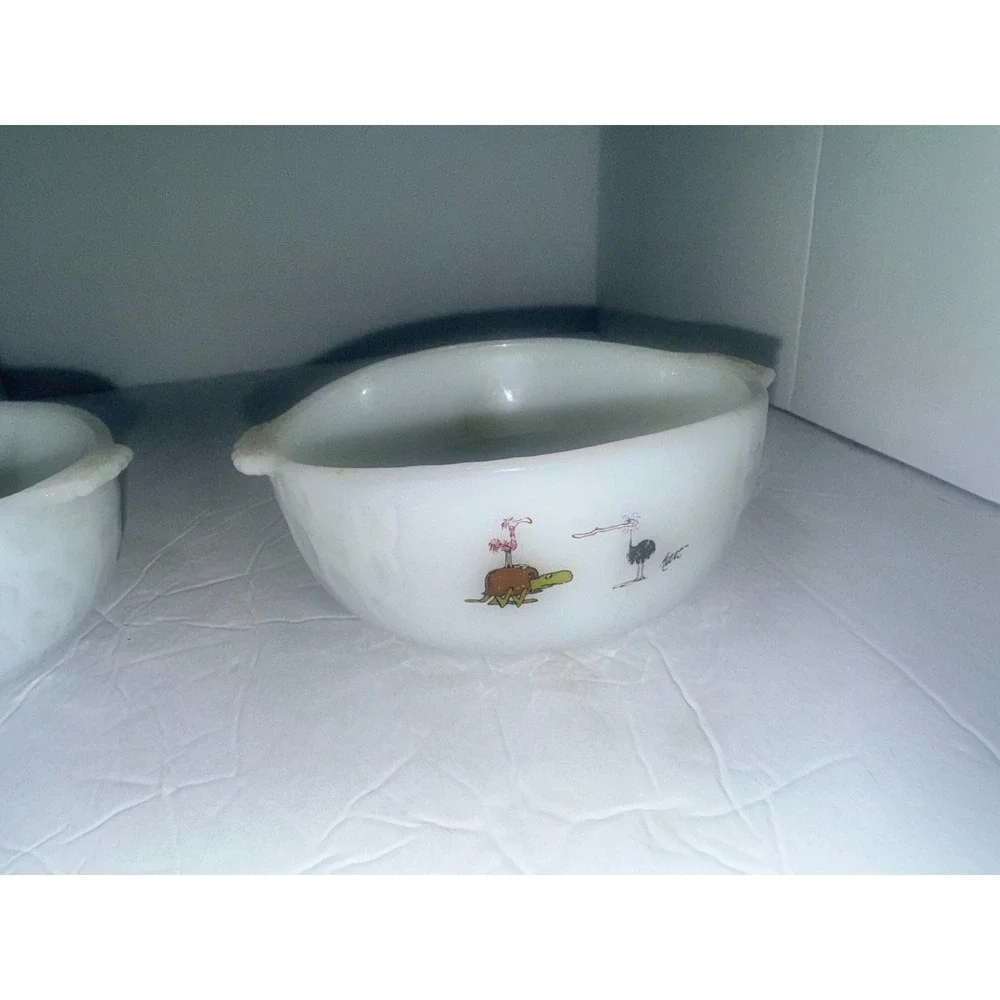 Vtg Anchor Hocking Fire King BC Comics Salad Cereal Bowls Set Of 2 Johnny Hart